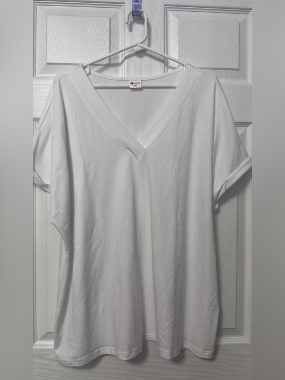 Everyday V-Neck Short Sleeve Top - White